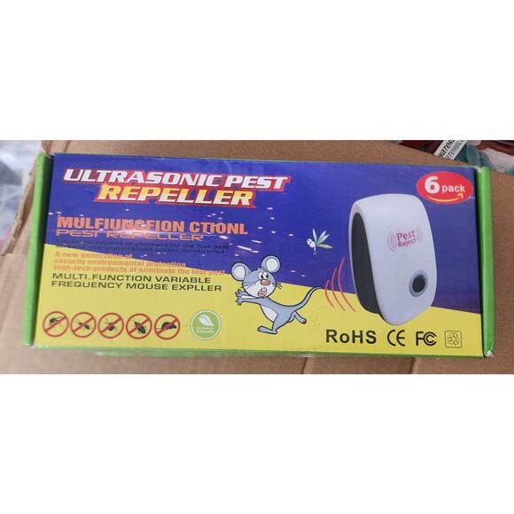 6pack 2020 Ultrasonic Pest Repeller Control Electronic Repellent Mice Rat Reject - Picture 1 of 3